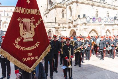 Un momento de la emocionante procesión del Domingo de Ramos en la capital burgalesa, en el que los niños son los protagonistas.