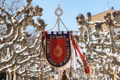 Un momento de la emocionante procesión del Domingo de Ramos en la capital burgalesa, en el que los niños son los protagonistas.