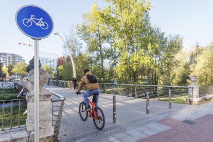Carril Bici en el puente de la Evolución