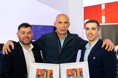 Imagen del hermanamiento entre el Burgos CF y el Real Zaragoza.