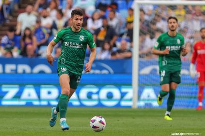 Imagen del partido entre el Real Zaragoza y el Burgos CF.