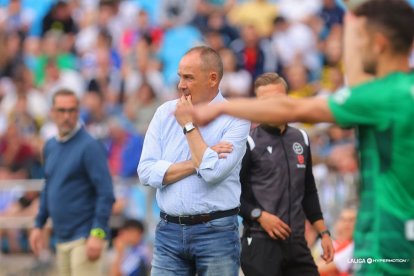 Imagen del partido entre el Real Zaragoza y el Burgos CF.