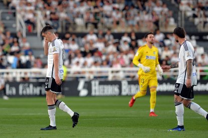 La defensa burgalesa no pudo impedir los dos goles.