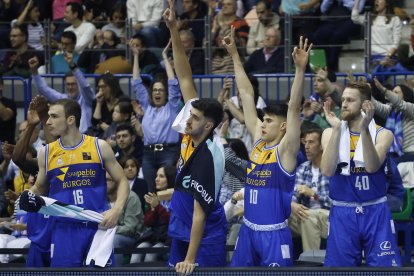 Imagen del partido entre el San Pablo Burgos y el UEMC Valladolid.