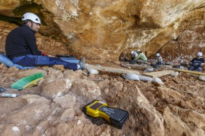 Yacimiento Galería durante la excavación de 2023.