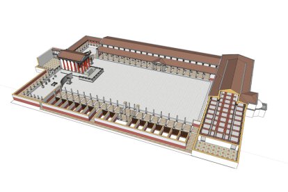 Reconstrución del Foro de Clunia.