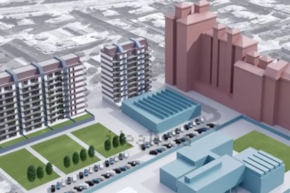Recreación de los nuevos edificios en el proyecto de 'La Nueva Residencia' que comercializa, en régimen de cooperativa, la inmobiliaria Distrito 10.