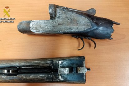 Escopeta intervenida por la Guardia Civil y sustraída en Cantabria en 2022.