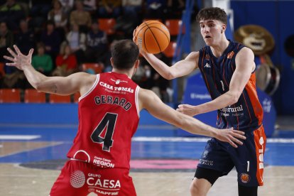 Imagen del partido entre el Grupo Ureta Tizona Burgos y el Cartagena.