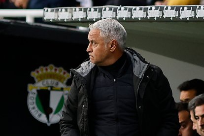 Imagen del partido entre el Burgos CF y el Málaga.
