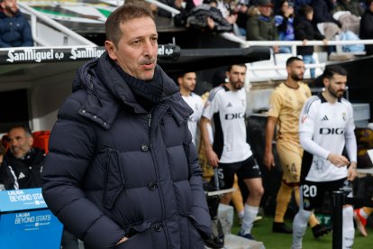 Imagen del partido entre el Burgos CF y el Málaga.