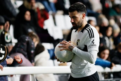 Imagen del partido entre el Burgos CF y el Málaga.