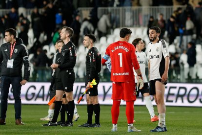 Imagen del partido entre el Burgos CF y el Málaga.
