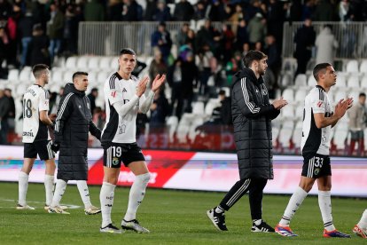 Imagen del partido entre el Burgos CF y el Málaga.