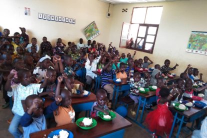 Escuela de Idji donde hay un comedor que garantiza al menos una comida diaria a los más pequeños.