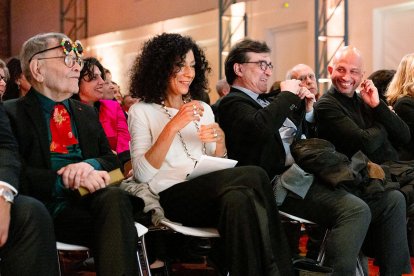 De i. a d.: Fernando Arrabal, Leila Guerriero, Javier Cercas y Jorge Carrión, durante la gala.