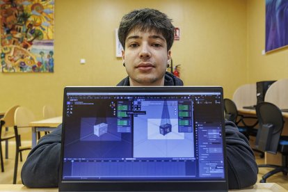 Álex Da Silva y su trabajo sobre un arca ferrata romana.