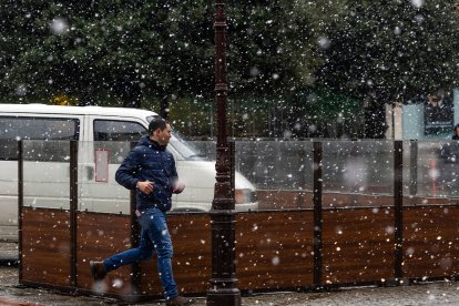 Imagen de la nevada en Burgos.