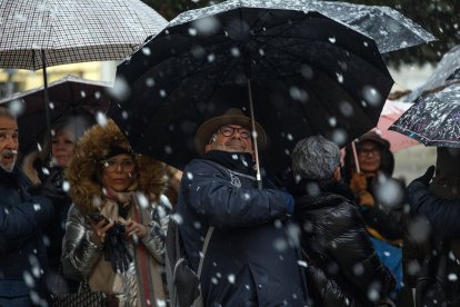 Imagen de la nevada en Burgos.