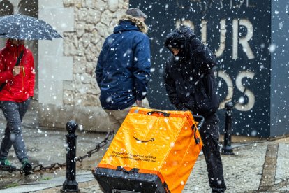 Imagen de la nevada en Burgos.