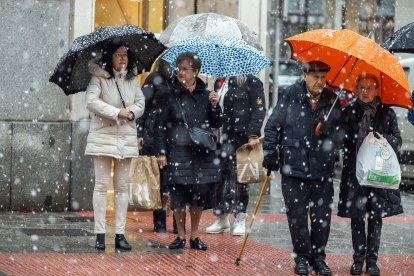 Imagen de la nevada en Burgos.