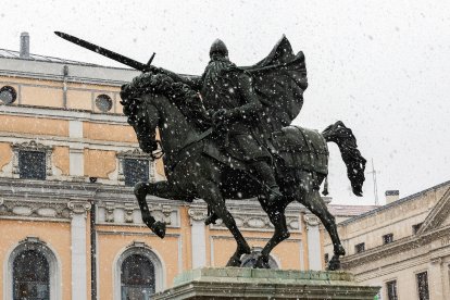 Imagen de la nevada en Burgos.