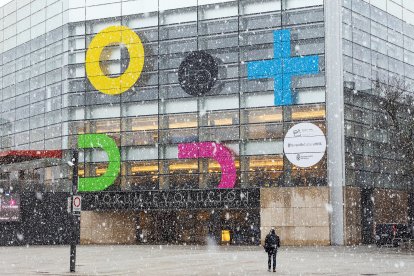 Imagen de la nevada en Burgos.