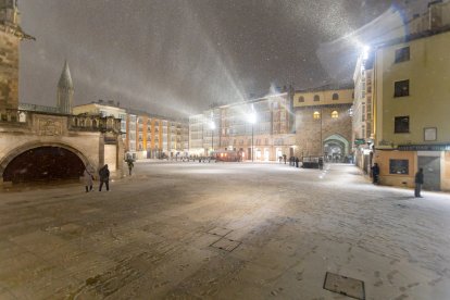 Imagen de la nevada en Burgos.
