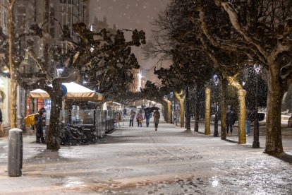 Imagen de la nevada en Burgos.