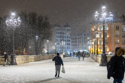 Imagen de la nevada en Burgos.
