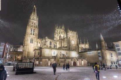 Imagen de la nevada en Burgos.
