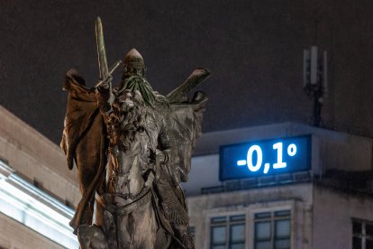 Imagen de la nevada en Burgos.