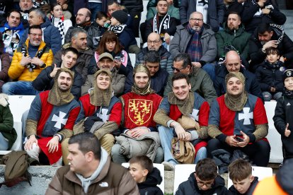 Imagen del partido entre el Burgos CF y el Racing de Santander.