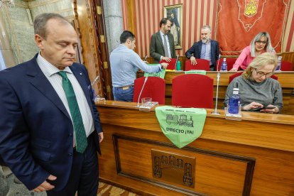 Un momento del Pleno municipal del Ayuntamiento de Burgos del mes de febrero.