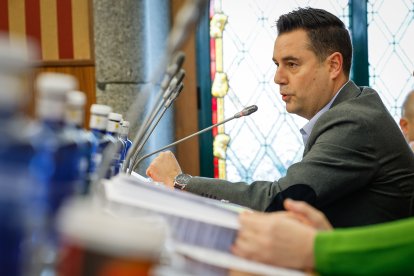 Un momento del Pleno municipal del Ayuntamiento de Burgos del mes de febrero.