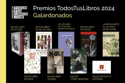 Obras y autores premiados por TodosTusLibros en 2024.