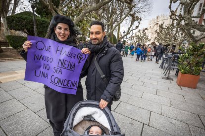 Instante de la manifestación organizada por Madres de la Leche para conmemorar el 8M.