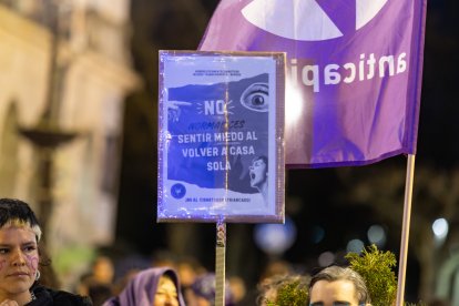 Instante de la manifestación del 8M en Burgos.