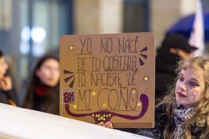 Instante de la manifestación del 8M en Burgos.