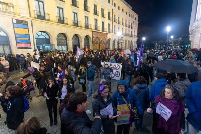 Instante de la manifestación del 8M en Burgos.