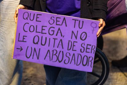 Instante de la manifestación del 8M en Burgos.