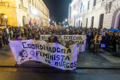 Instante de la manifestación del 8M en Burgos.