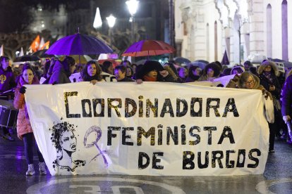 Instante de la manifestación del 8M en Burgos.