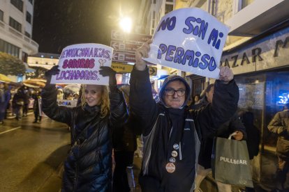 Instante de la manifestación del 8M en Burgos.