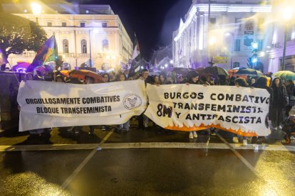 Instante de la manifestación del 8M en Burgos.