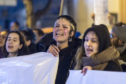 Instante de la manifestación del 8M en Burgos.