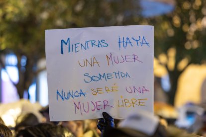 Instante de la manifestación del 8M en Burgos.