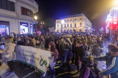 Instante de la manifestación del 8M en Burgos.