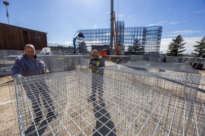 Asi están las obras de remodelación del Castillo de Burgos.