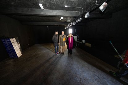 Asi están las obras de remodelación del Castillo de Burgos.